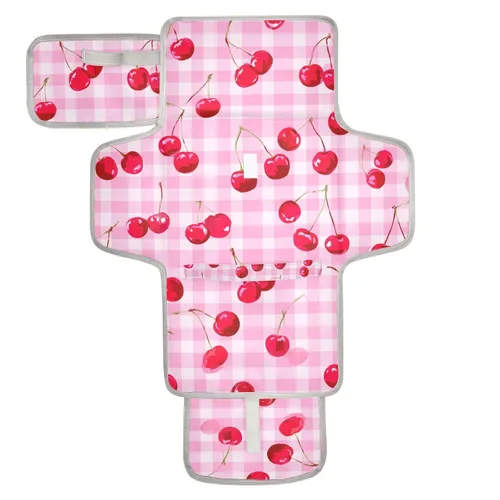 Vista 37 de Cambiador de pañales portátil, cambiador de pañales de viaje, impermeable, plegable, ligero, cambiador de bebé con almohada incorporada, perezosos