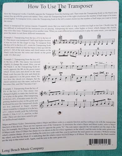 Vista 2 de Herramienta de transposición de música para notas, acordes y firma clave
