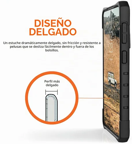Vista 5 de URBAN ARMOR GEAR UAG - Funda protectora diseñada para Samsung Galaxy S21 Plus, color negro, resistente, ligera, delgada, a prueba de golpes