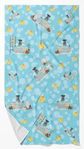 Vista 45 de Caroline's Treasures WDK5738BTLG Airedale - Toalla de baño grande para bañera