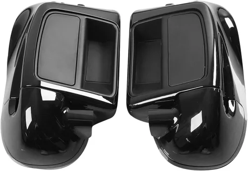 Vista 26 de Carenados para motocicletas para Harley, SLMOTO Carenado inferior ventilado negro vívido para piernas con altavoces de 6.5" y rejillas para Harley