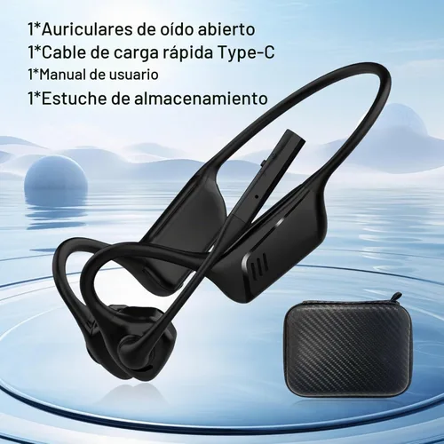 Vista 7 de Smof Auriculares de oreja abierta con micrófono, auriculares inalámbricos aptX-LL Bluetooth, auriculares para conductor de camión con micrófono