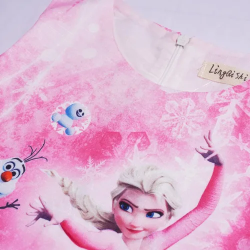 Vista 2 de WYYXXT Vestido de princesa para niñas, vestido casual con estampado de dibujos animados para niñas