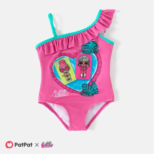 Vista 3 de L.O.L. Surprise! Mommy and Me - Traje de baño de una pieza con estampado de un hombro y volantes familiares a juego