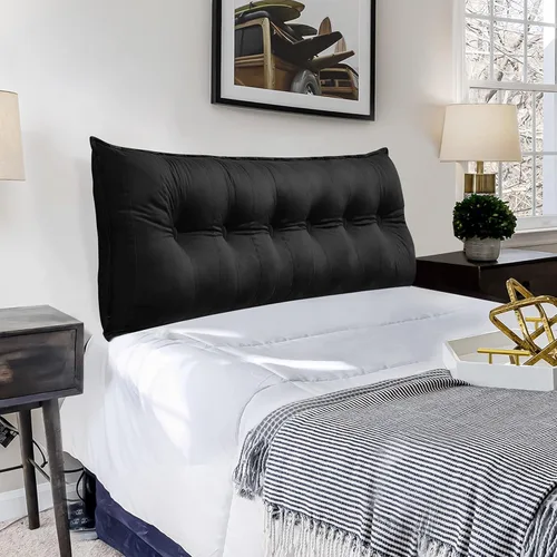 Vista 18 de VERCART Almohada grande para cabecero, almohada de sofá cama, almohada de lectura, almohada de cabecera de cama, almohada de apoyo