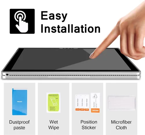 Vista 2 de Megoo Protector de pantalla para Surface Pro 5, ultra transparente, de alta respuesta, vidrio templado, compatible con Microsoft Surface Pro 6/Pro