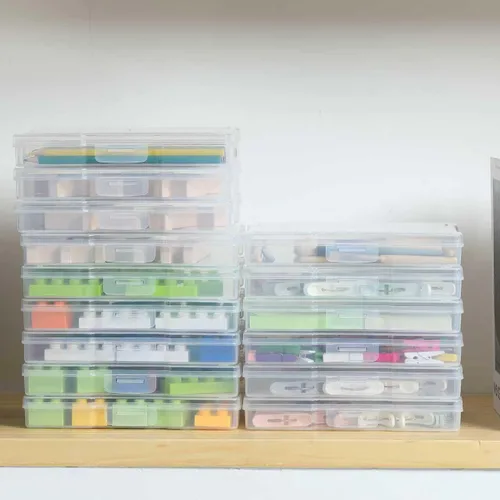 Vista 7 de novelinks Cajas transparentes de almacenamiento de fotos de 5 x 7 pulgadas – Estuches organizadores de fotos, organizador de fotos, cajas
