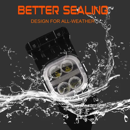 Vista 8 de Luz antiniebla LED con luces de circulación diurna, montaje de luz antiniebla para Ford F250 F350 F450 F550 Super Duty 2005 2006 2007 luces
