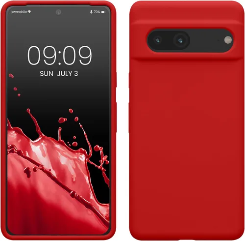 Vista 89 de kwmobile Funda compatible con Google Pixel 7 - Funda de silicona TPU con acabado suave - Piedra antigua