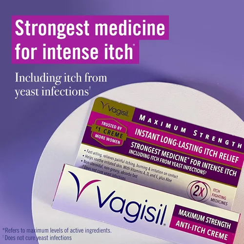Vista 3 de Vagisil Crema femenina antipicazón de máxima resistencia con benzocaína para mujeres y lavado femenino para higiene de áreas íntimas, bloqueo
