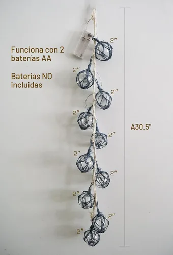 Vista 2 de SAILINGSTORY - Cadena de luces flotantes de cristal para pesca, bolas