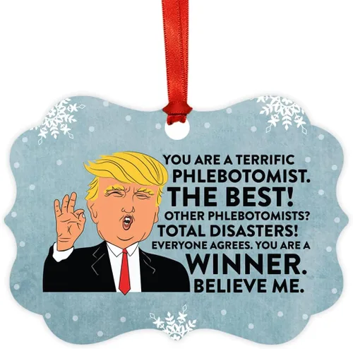 Vista 126 de Andaz Press Presidente Donald Trump Fancy Frame Recuerdo Adorno de Navidad Regalo de broma Ejecutivo de Cuenta, 1 paquete, Divertidas Ideas