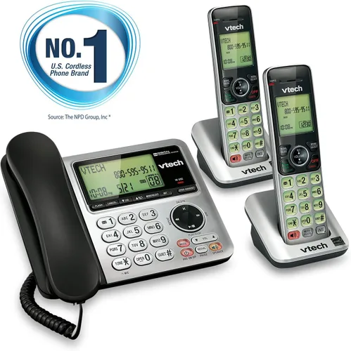 Vista 2 de VTech CS6649-2 dect 6.0 Teléfono fijo de 2 teléfonos