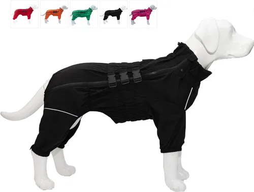 Vista 18 de Lovelonglong - Chaqueta impermeable para perros, ligera, impermeable, reflectante, resistente al viento, a prueba de nieve, para perros pequeños