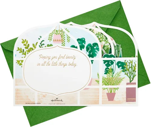 Vista 6 de Hallmark Tarjeta desplegable para el Día de la Madre (plantas de invernadero y gatos) Maravilla de papel para cumpleaños, aliento y pensamiento de ti