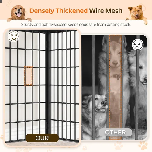 Vista 7 de YATINEY Muebles plegables para perros, jaula para perros con marco de bricolaje, perrera resistente para interiores con ganchos, mesa auxiliar