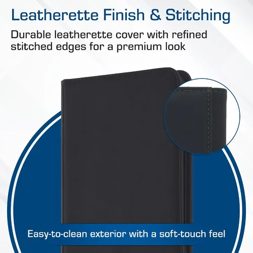 Vista 4 de BCW Z-Folio - Álbum LX de 9 bolsillos - Negro Organizador de tarjetas con cremallera segura Carpeta de colección de tarjetas de cuero sintético