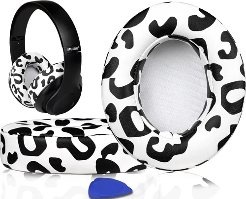 Vista 13 de SoloWIT Almohadillas de repuesto para auriculares Beats Studio 2 y Studio 3 con cable/inalámbricos sobre la oreja, almohadillas para los oídos