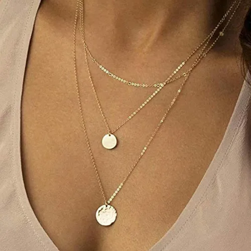 Vista 4 de Long tiantian Layered Necklaces for Women Gold Necklace Pendant Layering Necklaces for Women Stack Dainty Necklace Gold Jewelry Set