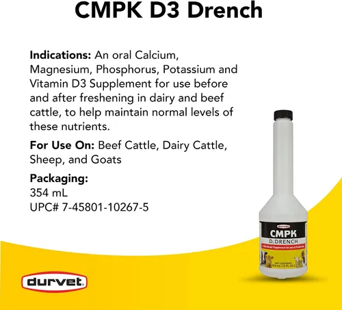 Vista 3 de DURVET 001-0267 D3 Drench Suplemento oral