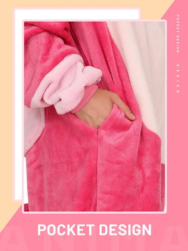 Vista 5 de QSTYLE Disfraz de animal para adultos, disfraz de Halloween, traje de cosplay de una pieza para mujeres y hombres