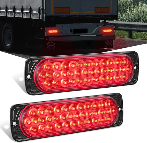 Vista 18 de Nilight juego de 2 luces de señalización de giro LED de 16 luces ámbar, carcasa de aluminio de 4.4 pulgadas, luces indicadoras de señalización