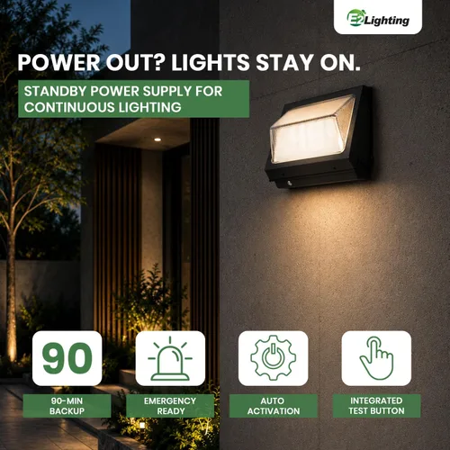 Vista 2 de E2 LIGHTING 80W, 60W no paquete de la pared del corte LED, respaldo