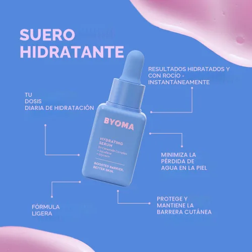 Vista 4 de BYOMA Set Tan Hidratante - Set de Reparación de Barrera para el Cuidado de la Piel - Limpiador Cremoso en Gel, Suero Facial Hidratante y Crema
