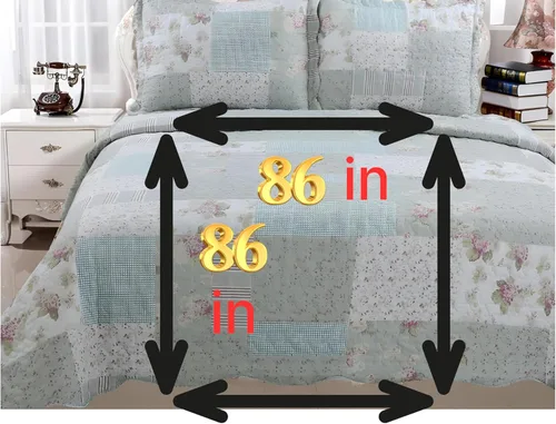 Vista 8 de Juego de cama de microfibra; prelavado, preencogido, cosido con hilos reales, acolchado a máquina; funda de edredón para cama doble Full/Queen/King