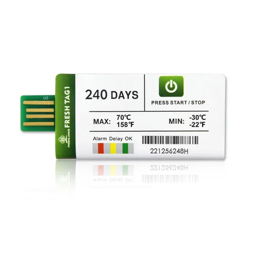 Vista 16 de Freshliance - Registrador de datos de temperatura desechable USB con 30000 puntos, informes PDF CSV automáticos de alta precisión, 7 días de uso