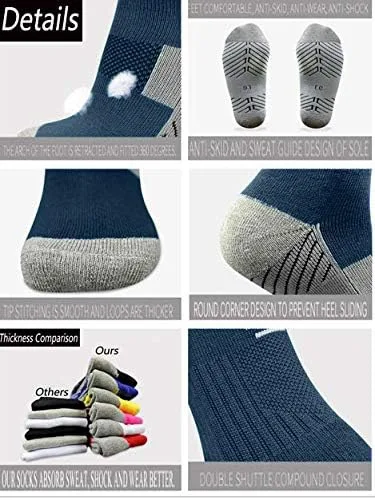Vista 5 de Calcetines de fútbol de 312 pares de calcetines de fútbol transpirables hasta la rodilla para hombres, jóvenes y niños