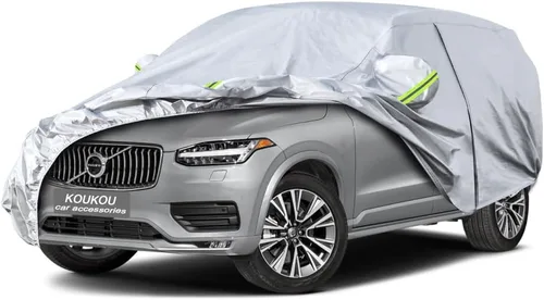 Vista 61 de KouKou Funda impermeable para automóvil SUV adecuada para BMW X1 de 2009 a 2025, 7 capas a prueba de viento para todo tipo de clima, cubierta