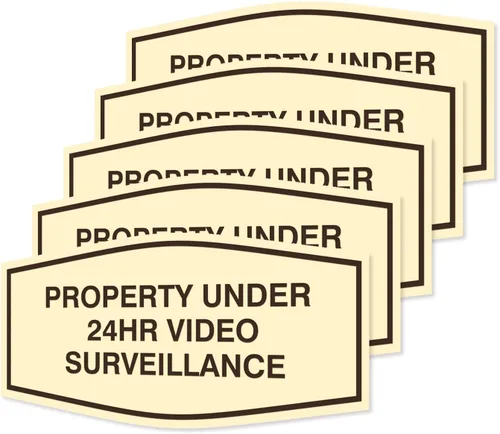 Vista 23 de Fancy Property - Señal de videovigilancia (cámara) de menos de 24 horas (negro) - Pequeño (paquete de 1)