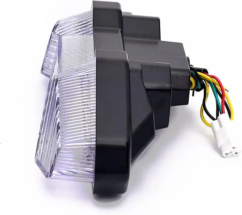 Vista 4 de Luz trasera LED de freno para motocicleta, lente transparente con señales de giro integradas para Yamaha 2017-2020 FZ-10, MT-10, 2014-2016 FZ09