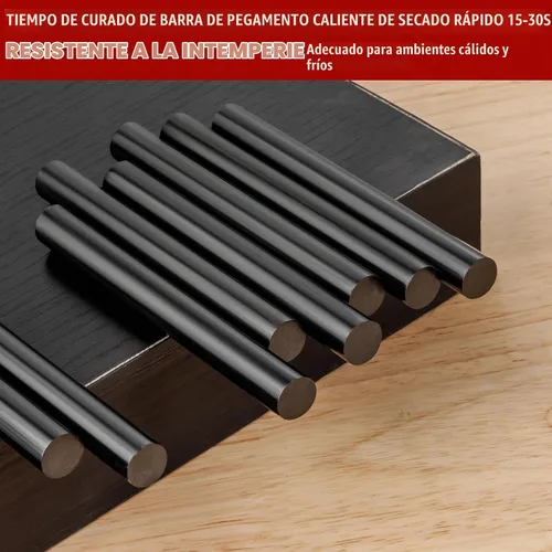 Vista 4 de Arrow - Barras de pegamento caliente de tamaño completo, paquete de 200 barras de pegamento negro, 4" y 1/2" de diámetro, alta viscosidad, barra