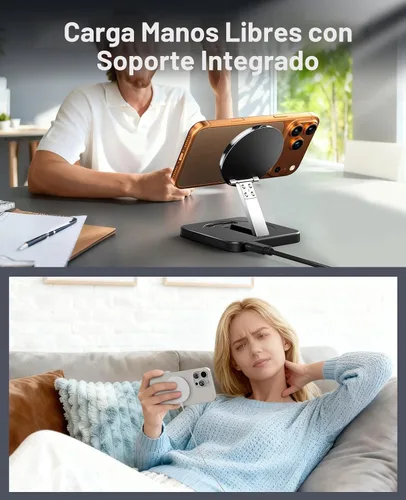 Vista 7 de Cargador inalámbrico magnético, [paquete de 2] Soporte de carga rápida