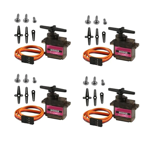 Vista 7 de 12 piezas MG90S Servo Micro 180° 9G Servomotor Geared Micro Servo Motor 9G Robot Inteligente Compatible con Raspberry Pi Project Car Helicopter