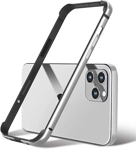 Vista 20 de Funda rígida delgada con marco de aluminio para iPhone 13 Pro, armadura de marco de metal con protección interior suave, protección de borde elevado