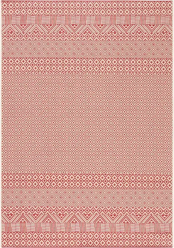 Vista 17 de SAFAVIEH Alfombra lavable para exteriores, colección Courtyard de 2.3 x 6.7 pies, beige y azul aguamarina, no desprende pelusa y es fácil