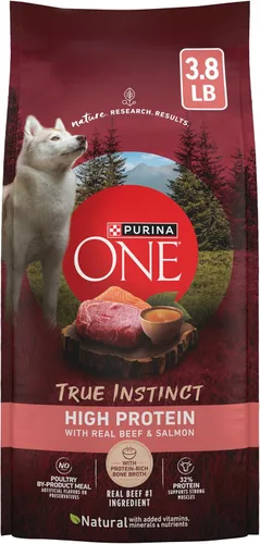 Vista 17 de Purina ONE True Instinct con una mezcla de pavo auténtico y venado alimento para perros seco - Bolsa de 7.4 lb Denso en nutrientes, con un 30%
