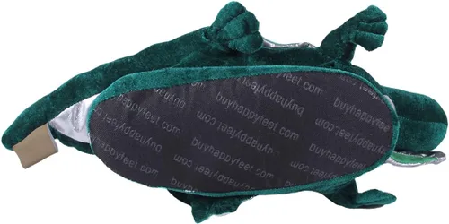Vista 5 de Happy Feet Pantuflas de animales para adultos y niños, acogedoras y cómodas, suela de goma resistente, plantilla gruesa de espuma viscoelástica