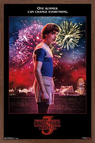 Vista 16 de Trends International Netflix Stranger Things: Season 3 - Póster de pared de Will Wall, 14.725 x 22.375 pulgadas, versión enmarcada de madera