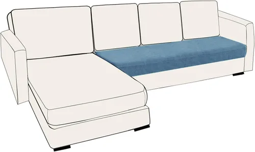 Vista 54 de UNBBRRL Fundas de cojín de asiento para sofá, elásticas, funda de cojín individual para sofá, fundas de cojín para sofá, fundas de héroe protegen