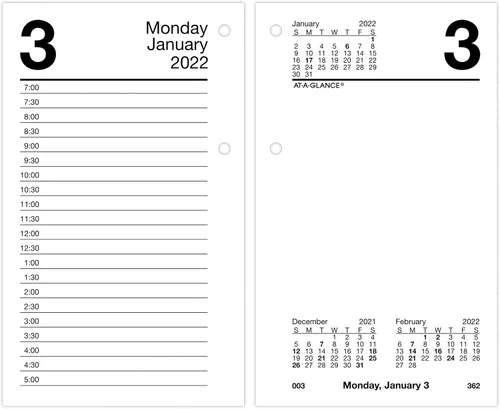 Vista 7 de AT-A-GLANCE- Recambio para calendario diario para 2022, 9 x 15 cm, estándar, Financiero, (S17050)