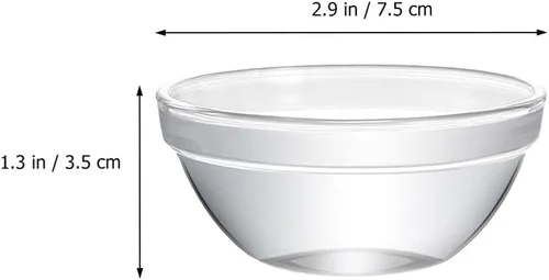 Vista 7 de DOITOOL 6 cuencos de vidrio pequeños para preparación de comidas, apilables, transparentes, para postres, dulces, frutos secos, para preparación
