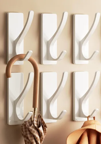 Vista 9 de Ganchos autoadhesivos para colgar: gancho de pared de acero inoxidable resistente para toallas, mochilas, sombreros, baño, recámara, puerta, gancho