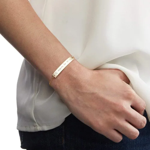 Vista 4 de Pulsera de escritura a mano, joyería con colgante de barra de escritura a mano, firma conmemorativa, nota escrita a mano personalizada para niños