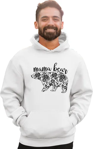 Vista 3 de Go All Out Sudadera con capucha para el día de la madre para hombre y mujer con diseño de flores