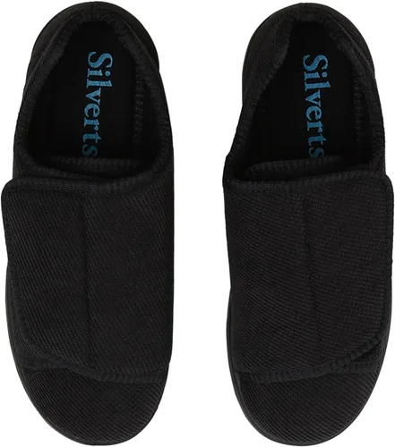 Vista 4 de Silvert's Adaptive Clothing & Footwear Womens Double-Extra Wide Easy Closure Slipper for Seniors
