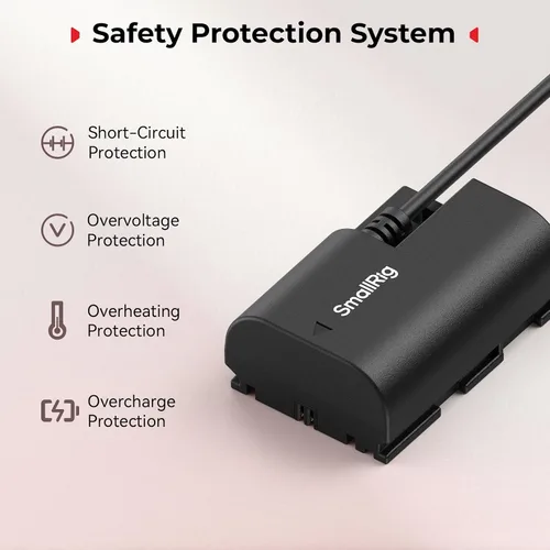 Vista 7 de SMALLRIG Batería ficticia para Canon LP-E6P, adaptador de alimentación D-Tap para cámara Canon EOS R6 Mark III, R5 Mark II, R6 Mark II R5, R5C, R6